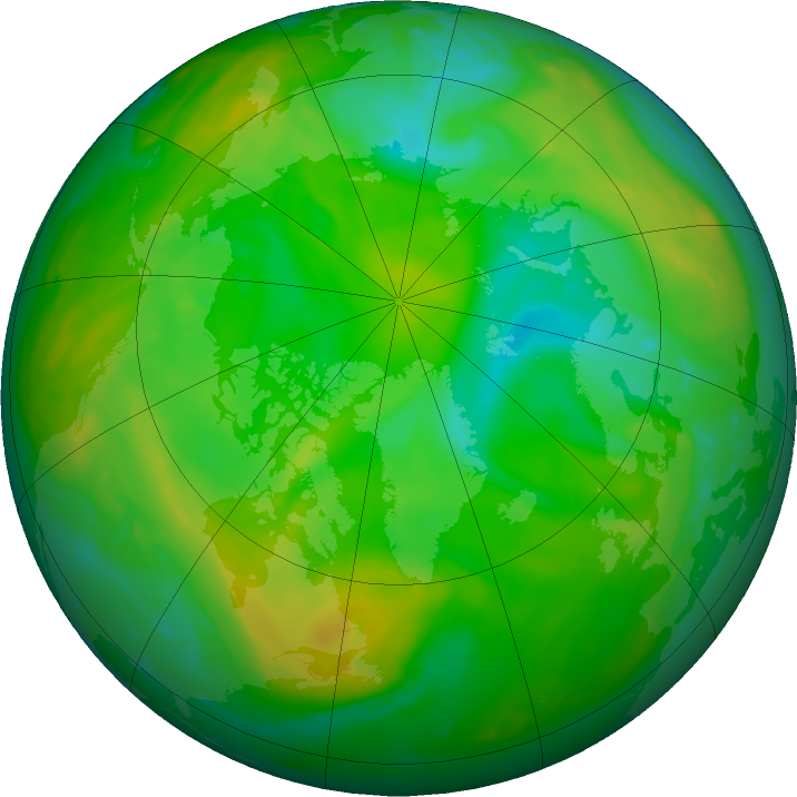 Arctic ozone map for 04 July 2022